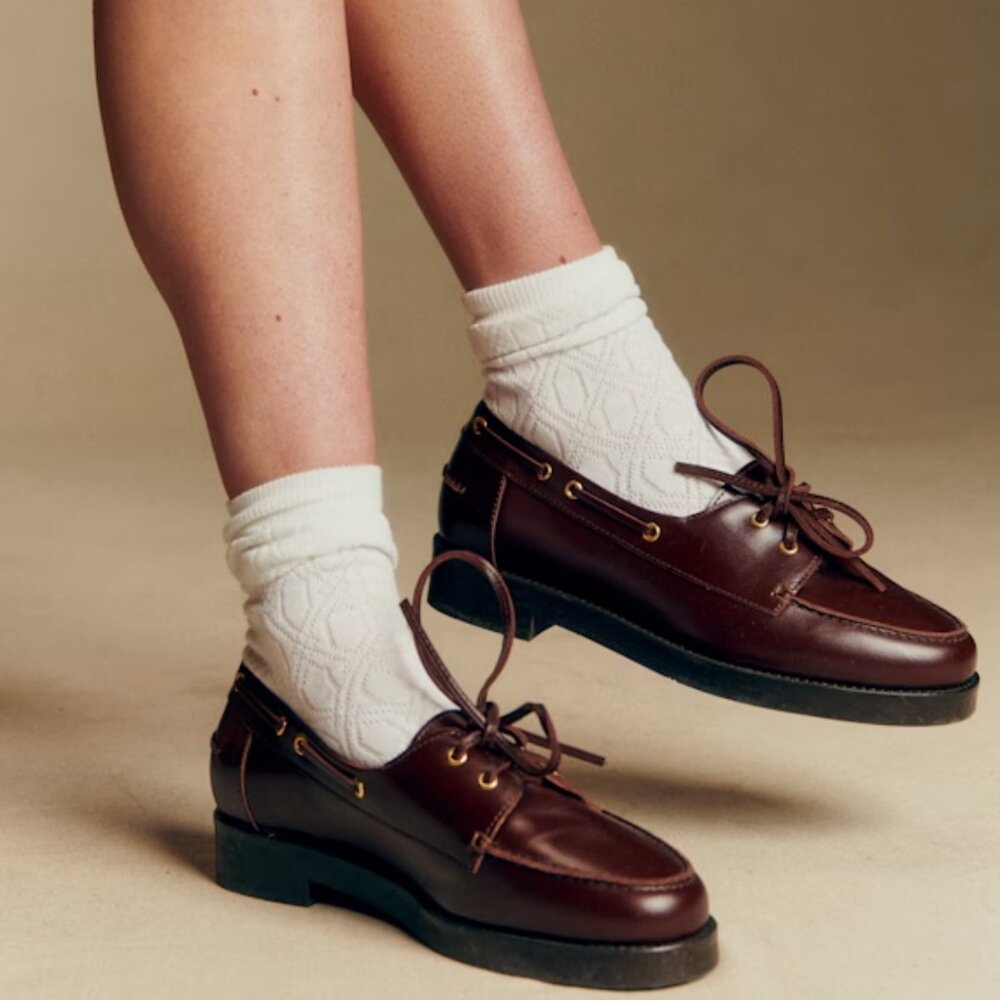 SEZANE - Caroline Loafers Glossy Chocolate - With Box - Size 9 (WORN 2X TIMES)